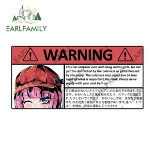 Earlfamily สติกเกอร์คําเตือน fujiwara 13 ซม. x 6.2 ซม. สําหรับติดตกแต่งหน้าต่าง หมวกกันน็อครถจักรยานยนต์