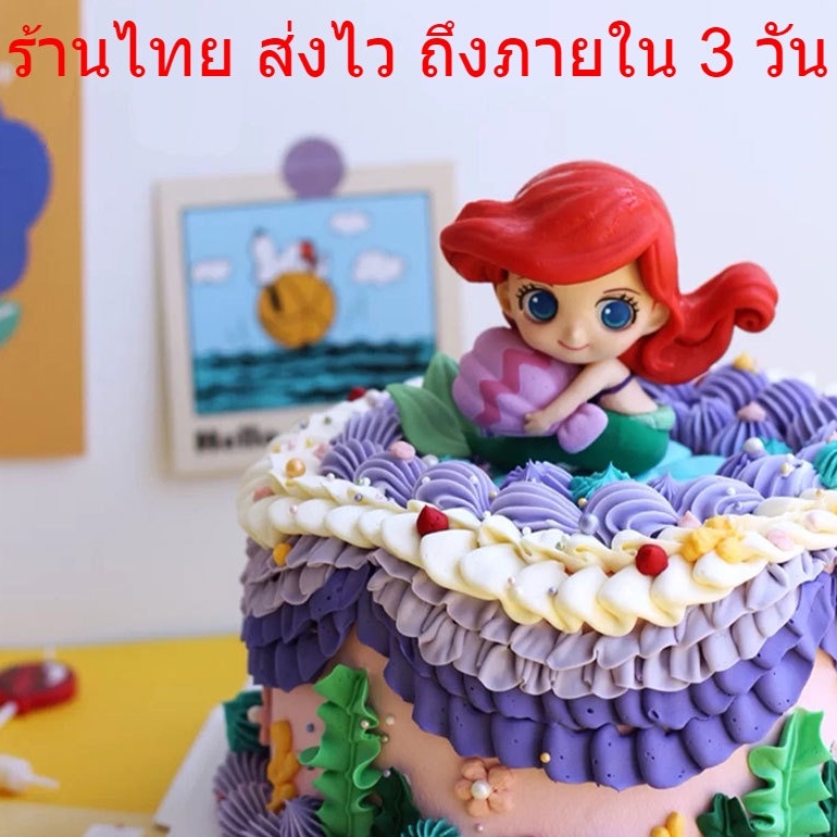 พร้อมส่งจากไทย-โมเดลตุ๊กตาเจ้าหญิงดิสนีย์-pvc-ariel-the-little-mermaid-นางเงือก-ตุ๊กตาตกแต่งเค้ก-ราคาถูก-dd18