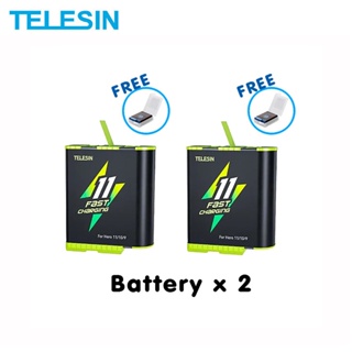 Telesin GoPro 11 / 10 / 9 New Telesin Fast Charging Battery x 2 แบตเตอร์รี่ รุ่นใหม่ 11 / 10 / 9