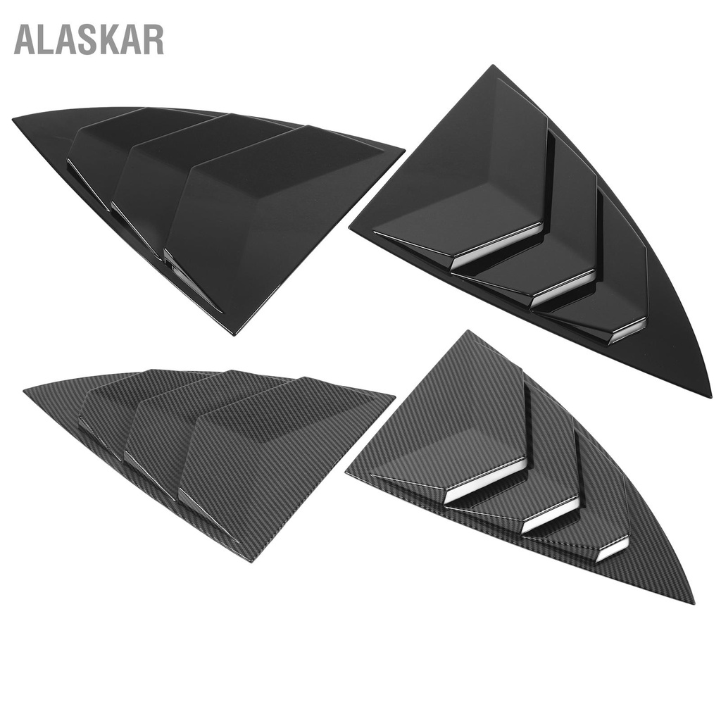 alaskar-2pcs-ด้านข้างสปอยเลอร์หน้าต่างพื้นผิวเรียบสามเหลี่ยม-splitter-shade-ฝาครอบสำหรับ-tesla-รุ่น-y-2021-ถึง-2023
