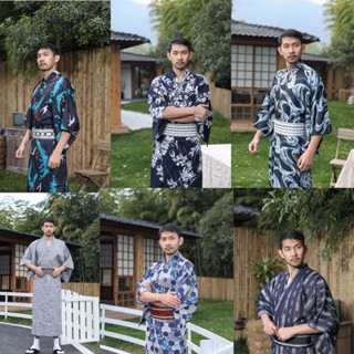 [New products in stock] Japanese kimono mens traditional formal wear ironing-free travel photography Japanese script killing props photo kimono quality assurance VQGT