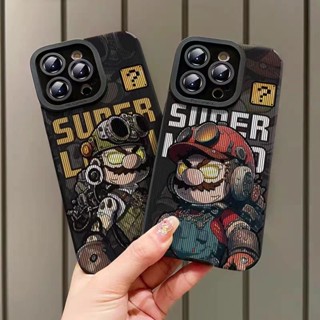 เคสไอโฟน11แบบสี่เหลี่ยม Mario เคสซิลิโคน iPhone เคส compatible for iPhone 13 14 12 11 pro max เคสไอโฟนxr เคสxs se2020 se2023 เคส11โปรแมค เคสวันพีช13โปร เคสไอโฟน14promax เคสไอโฟน7พลัส