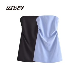 Uibey ขายส่ง ชุดเดรสลําลอง จีบรอบ Peplum 2433