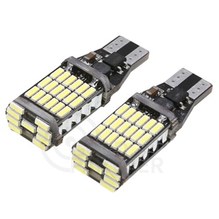 หลอดไฟถอยหลัง LED 12V T15 158 45SMD 1156 1157 คุณภาพสูง สําหรับรถจักรยานยนต์ 2 ชิ้น