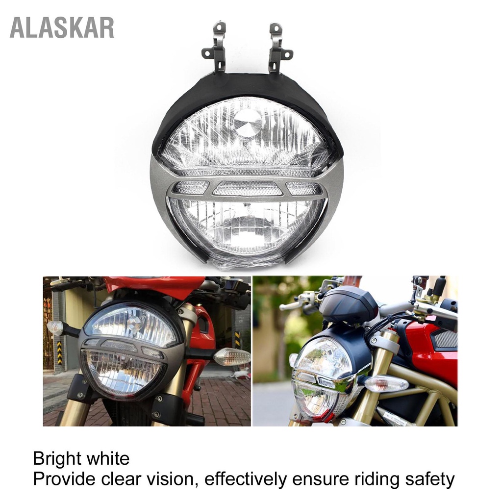 alaskar-ไฟหน้ารถจักรยานยนต์กันน้ำไฟหน้าวงเล็บสำหรับ-ducati-monster-1100-1100s-m1000-696-795-796