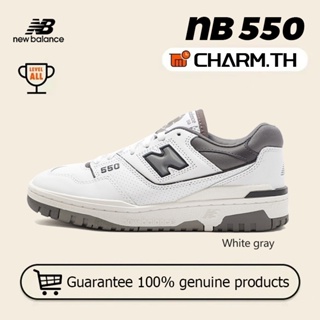 รองเท้า newbalance NEW BALANCE 550 bb550 wtg nb550 white grey รองเท้าผ้าใบ