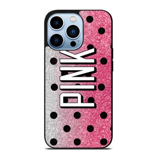 เคสโทรศัพท์มือถือ กันกระแทก ลาย Victorias Secret Pink Sparkle สําหรับ IPhone 14 Plus 13 Pro Max 12 Mini X