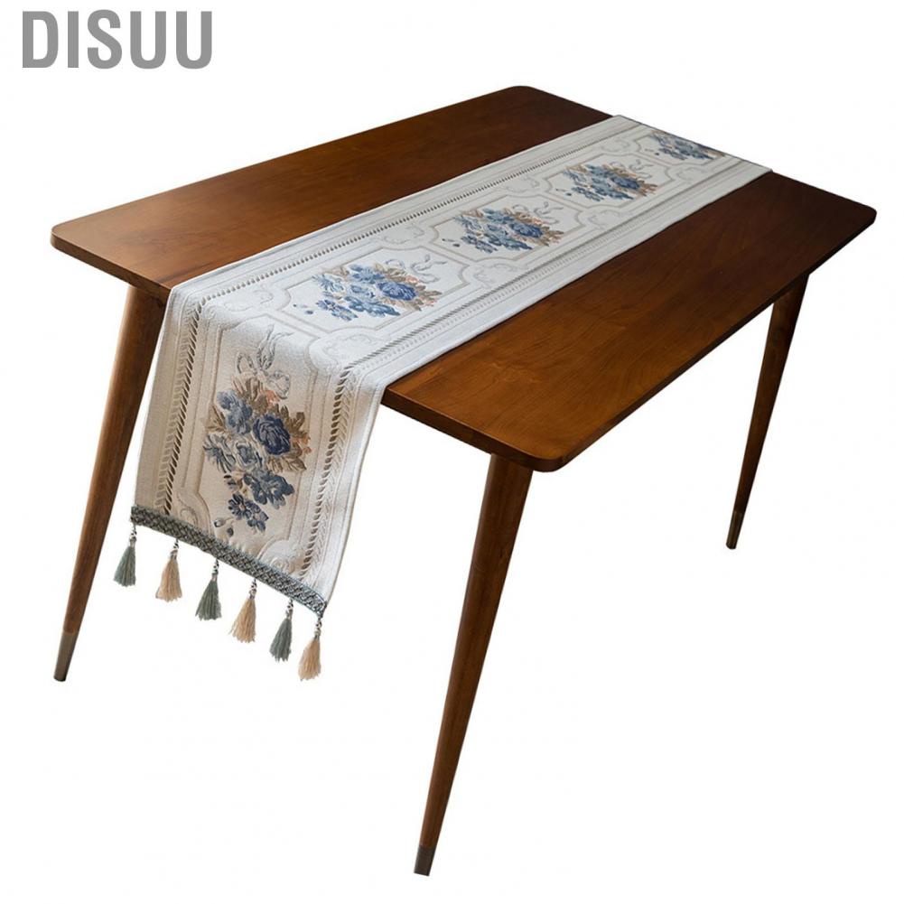 disuu-table-runner-soft-decorative-dustproof-tassel-floral-table-runner-for-restaurant