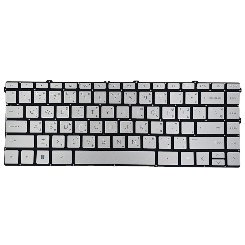 คีย์บอร์ด-เอชพี-keyboard-for-hp-pavilion-x360-13-bb-14-dv-14-dw-14m-dw-silver-with-backlit