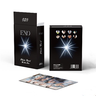 อัลบั้มโฟโต้การ์ด EXO เลเซอร์โลโม่ Kpop จํานวน 50 ชิ้น ต่อกล่อง