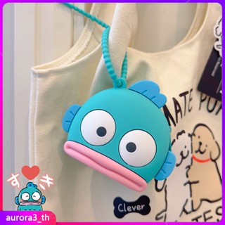 【ในการจัดส่ง】ของแท้ Sanrio Mermaid Hanton Ugly Fish กระเป๋าใส่เหรียญซิลิโคนสไตล์ญี่ปุ่นการ์ตูนน่ารักมินิหูฟังกระเป๋าของขวัญน่ารัก