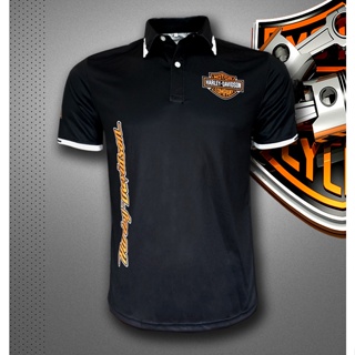 เสื้อโปโล Polo Shirt Harley-Davidson เสื้อโปโล ฮาร์เลย์ เดวิดสัน #FM0016 พิมพ์ลายทั้งตัว ไซส์S