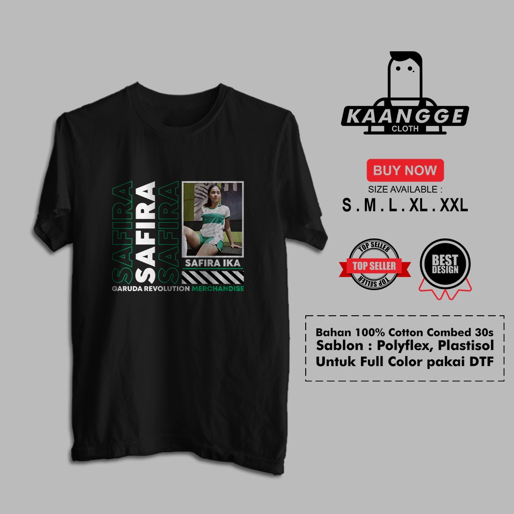 แฟชั่นใหม่ล่าสุด เสื้อยืด พิมพ์ลาย Safira Ika Garuda Revolution