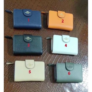 Medium Corner Zip Wallet 6390 กระเป๋าสตางค์ผู้หญิง COAC H กระเป๋าใส่เหรียญซิปกลาง