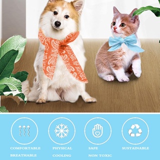ผ้าพันคอ ระบายความร้อน แฟชั่นฤดูร้อน สําหรับสัตว์เลี้ยง สุนัข แมว W2J2