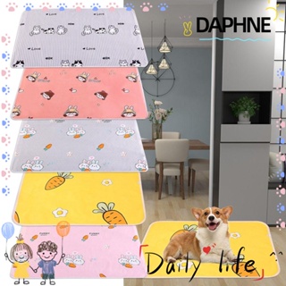 Daphne แผ่นรองฉี่ ล้างทําความสะอาดได้ ห้องน้ํา ที่นอน ผ้าอ้อมเด็ก ดูดซับน้ํา อุปกรณ์สําหรับสัตว์เลี้ยง สุนัข