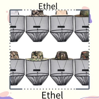 ETHEL1 Ethel1 หมวกมุ้งกันยุง ผู้ชาย ผู้หญิง ตาข่ายซ่อน ลําลอง พับได้ กันแดด กลางแจ้ง