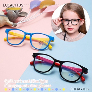 Eutus แว่นตาซิลิโคน ป้องกันแสงสีฟ้า ใส่สบาย แบบพกพา สําหรับเด็กผู้ชาย และเด็กผู้หญิง