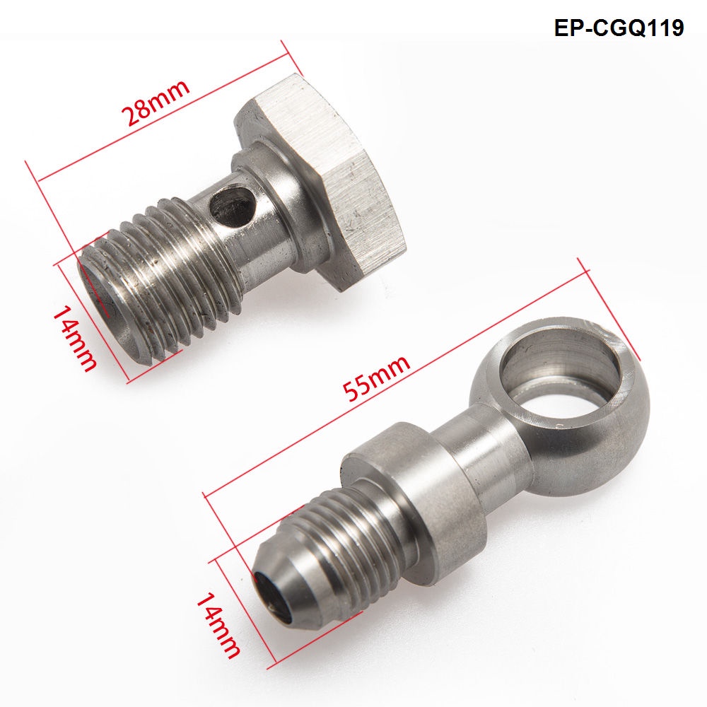 สลักเกลียวแบนโจรถยนต์-m14x1-5-มม-เป็น-6an-6-gt25-gt28-gt30-mhi-td05-td06