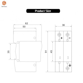 อุปกรณ์ป้องกันไฟกระชาก DC 2P DC500V เพื่อความปลอดภัย