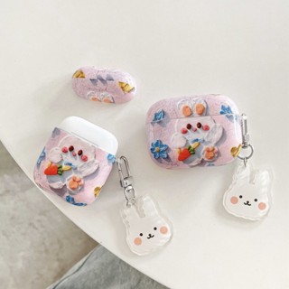 เคสหูฟัง กันน้ํา กันกระแทก ลายกระต่าย สําหรับ Airpods 1 2 3 Pro