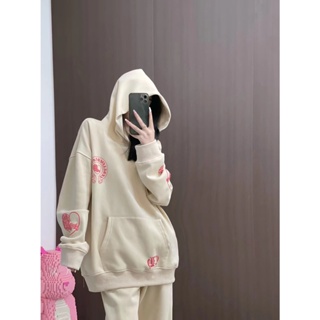 OR4G Chrome Hearts 2023 autumn and winter New Sanskrit love hooded sweater embroidered logo casual pants suit womens fashion all-match