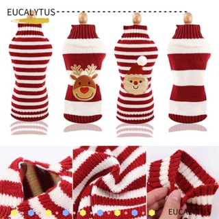Eutus เสื้อกันหนาว ลายกวาง ซานตาคลอส ให้ความอบอุ่น เหมาะกับฤดูใบไม้ร่วง และฤดูหนาว สําหรับสัตว์เลี้ยง สุนัข