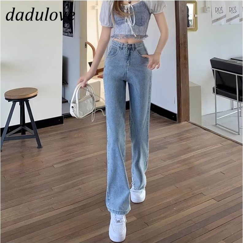 dadulove-new-american-ins-high-street-retro-jeans-niche-high-waist-wide-leg-pants-large-size-trousers