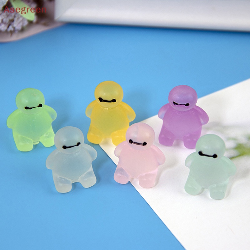 asegreen-ตุ๊กตาฟิกเกอร์เรซิ่น-baymax-เรืองแสง-ขนาดเล็ก-สําหรับตกแต่งรถยนต์-2-ชิ้น