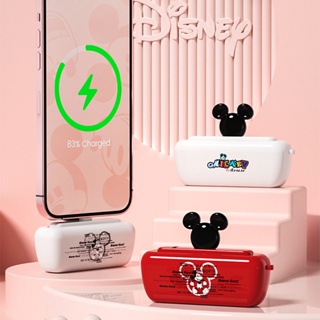 Disney TZ2 พาวเวอร์แบงค์ ความจุเยอะ 5000mAh Type-c อินเตอร์เฟส Apple Mickey Mouse 2A ชาร์จเร็ว ขนาดเล็ก พกพาง่าย สําหรับเดินทาง ของขวัญวันเกิด