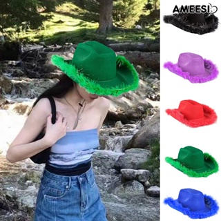 Ameesi หมวกยีนคาวบอย อเนกประสงค์ หลากสีสัน สไตล์ตะวันตก สําหรับผู้ชาย และผู้หญิง