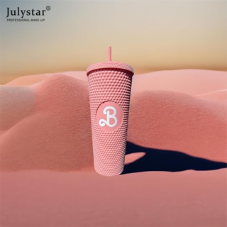 JULYSTAR Lkx สินค้าใหม่ถ้วยสีชมพูพร้อมถ้วยอุปกรณ์ต่อพ่วงภาพยนตร์ฟาง