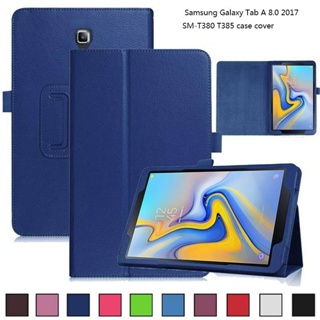 เคสหนัง PU แบบตั้งได้ สําหรับ Samsung Galaxy Tab A 8.0 2017 SM-T380 T385