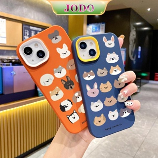 3 In 1 เคสโทรศัพท์มือถือ ซิลิโคนนิ่ม TPU กันฝุ่น กันกระแทก ลายสุนัข แมว สําหรับ iPhone 15 14 13 12 11 Promax 6 6S 7 8 Plus X XR XSMax SE