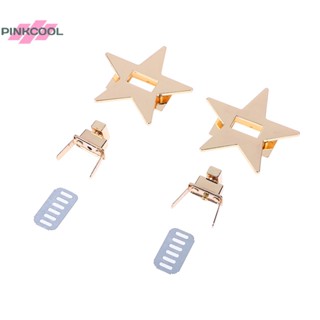 Pinkcool คลิปตะขอล็อก รูปดาวห้าแฉก แบบบิด สําหรับกระเป๋าถือ กระเป๋าสะพายไหล่ DIY
