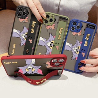 Realme C25 C25S C15 C12 C11 C2 C3 XT Pro 2 3 2021 เคสเรียวมี สำหรับ Case Cute Cat Mouse เคส เคสโทรศัพท์ เคสมือถือ Wristband Clear Cases