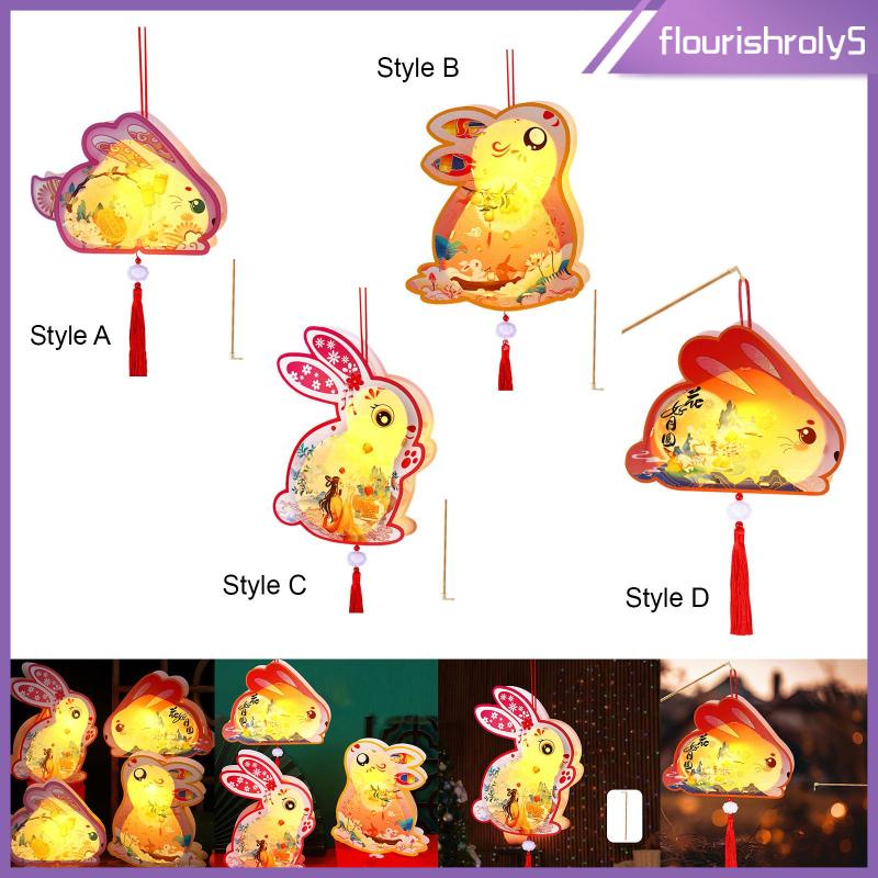 flourishroly5-โคมไฟ-รูปกระต่าย-3d-แฮนด์เมด-สไตล์จีน-สําหรับตกแต่งปาร์ตี้คริสต์มาส-ฤดูใบไม้ร่วง-diy