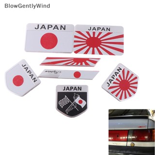 Blowgentlywind ธงญี่ปุ่น ตราสัญลักษณ์อัลลอย สําหรับตกแต่งรถยนต์ รถจักรยานยนต์ 1 ชิ้น BGW