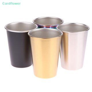 &lt;Cardflower&gt; แก้วมักสเตนเลส 350 มล. สําหรับใส่เครื่องดื่ม ชา กาแฟ นม เบียร์ ใช้ในครัวเรือน สํานักงาน 1 ชิ้น