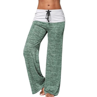 Yoga Pants Women Patchwork Sports Outdoor Leisure Wide Leg Dancing Pants