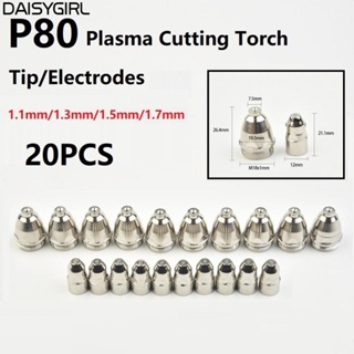 10 Electrodes + 10 Nozzles Premium P80 Plasma 20pcs CNC Plasma Torch Tip