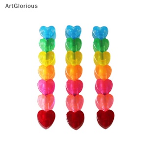 ปากกามาร์กเกอร์ รูปหัวใจ 6 ส่วน ถอดออกได้ สีโปร่งใส แบบสร้างสรรค์