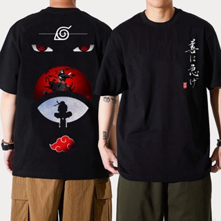 เสื้อยืดแขนสั้นUchiha Itachi shirt-Naruto อนิเมะ เสื้อยืดพิมพ์ลายเสื้อผ้าเสื้อยืดผ้าฝ้ายแนวสตรีทS-5XL