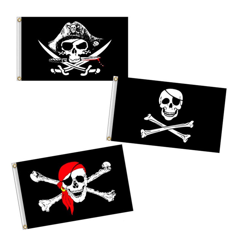 aasleaty-ธงโจรสลัด-ผ้าดิบ-โพลิเอสเตอร์-ลายหัวกะโหลก-jolly-roger-ขนาด-60-90-ซม