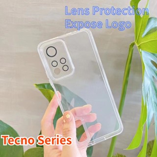 เคสโทรศัพท์มือถือแบบใส กันกระแทก กันรอยเลนส์กล้อง สําหรับ Tecno Camon 17 Camon 17 Pro Camon 19 Camon 19 Neo Tecno Pop 5 Pop 5 LTE Pop 5 Pro Tecno Pova Pova 2 Pova 3 Pova 4