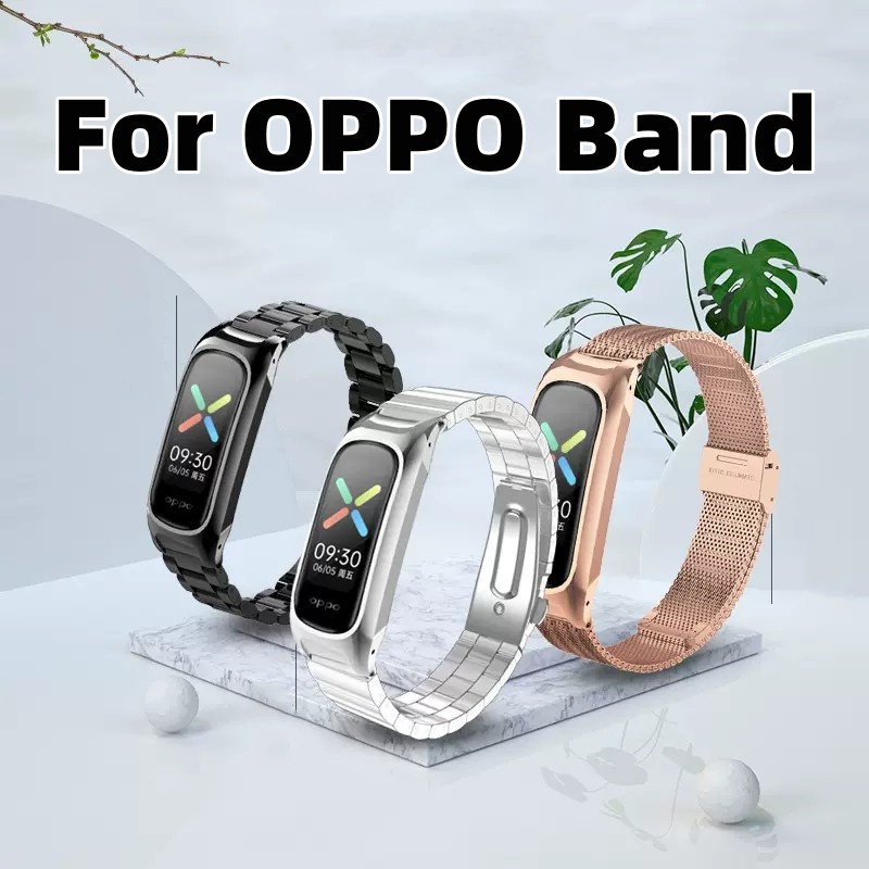 สําหรับ-oppo-band-สายรัดข้อมือ-โลหะ-สเตนเลส-สายรัดข้อมือแม่เหล็ก-oppo-สายรัดข้อมือทดแทน