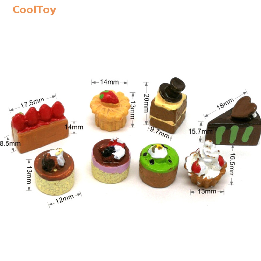 cooltoy-ของเล่นคัพเค้ก-ช็อคโกแลต-สตรอเบอร์รี่-อาหารจิ๋ว-สําหรับบ้านตุ๊กตา-8-ชิ้น
