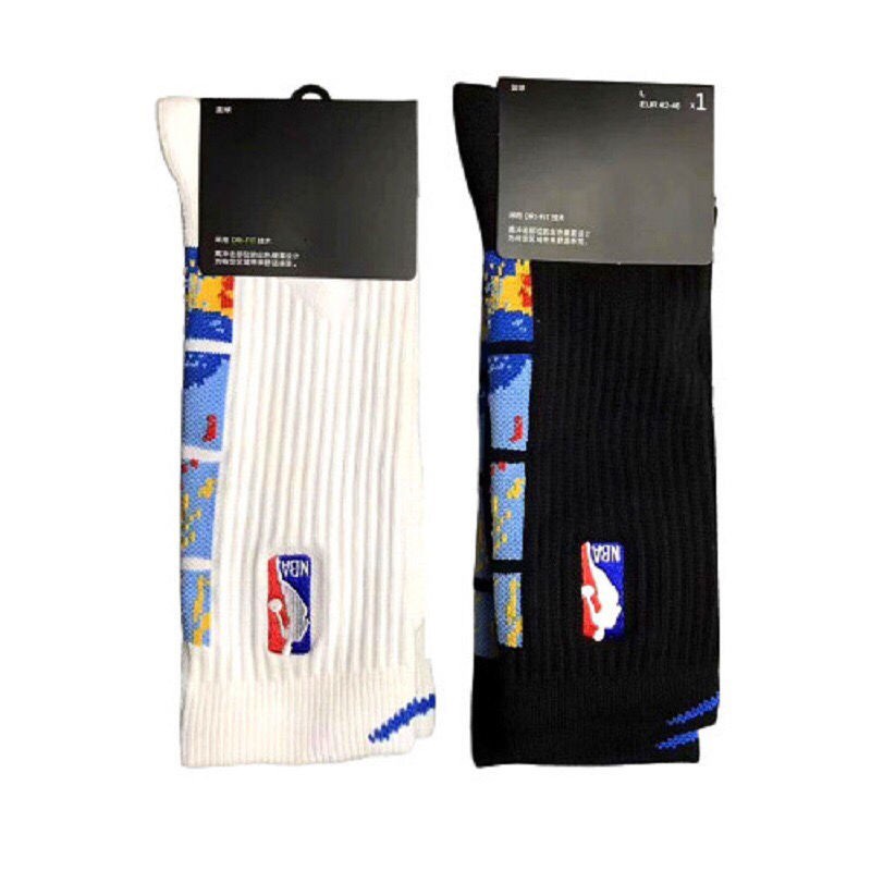 ถุงเท้าบาสเก็ตบอล-nba-socks-ทรงสูงท่อยาวพื้นหนา