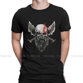 POPULAR QZSkull Kratos O Neck TShirt God Of War Pure Cotton Original T Shirt Mans Tops Fashion Fluffy Big Sale_02