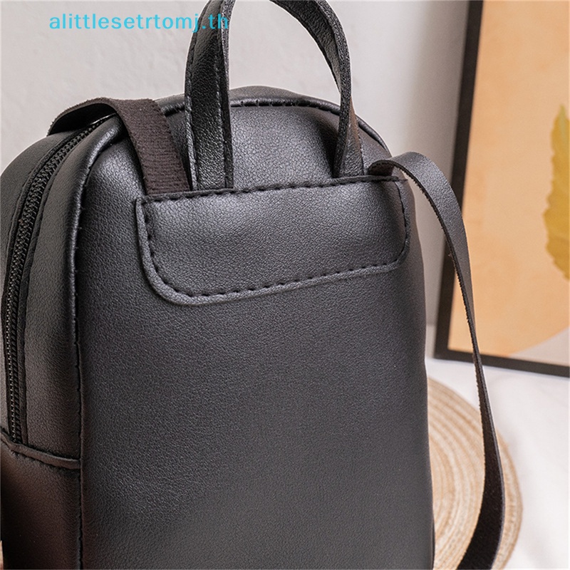 alittlese-กระเป๋าเป้สะพายหลัง-หนัง-pu-ประดับเพชร-ขนาดเล็ก-อเนกประสงค์-สีพื้น-แฟชั่นสําหรับผู้หญิง